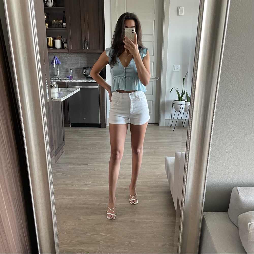 Wilfred Free Cuffed Denim Shorts